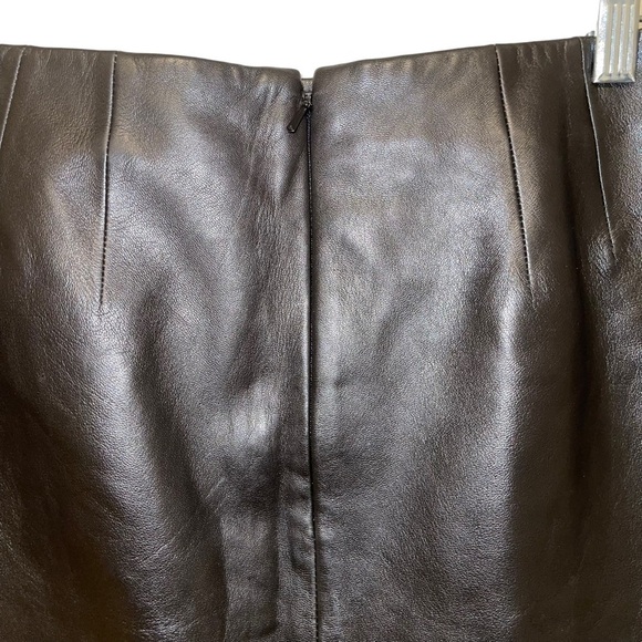 Cache Women 100% Leather Skirt Size 2 - Picture 4 of 5